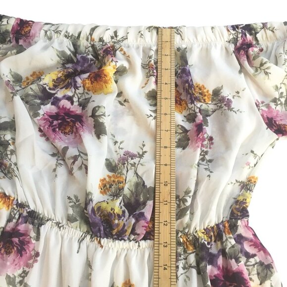 Love J Dress 2X Mini  Ruffle Floral Bell Sleeves Feminine Fairy Romantic Kawaii - Picture 9 of 16